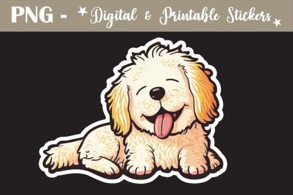 Download Cute Little Dog Sticker Design PNG - Dog sticker design Collection