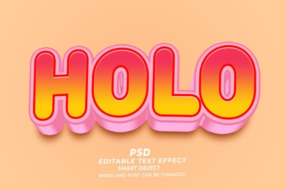 Download Holo PSD 3D Editable Text Effect - Premium Resources
