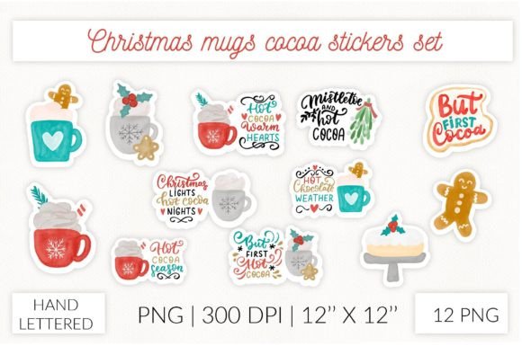 Download Christmas Mugs Stickers. Hot Cocoa Quote - Quote Collection