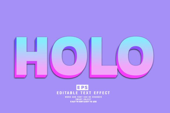 Download Holo 3d Editable Text Effect Vector - Premium Resources