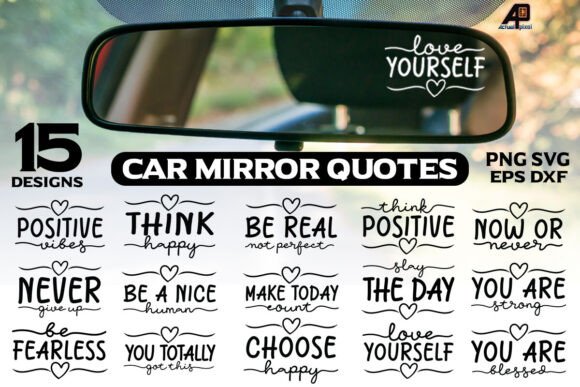 Download Car Mirror Saying Quotes Sticker Bundle - Quote Collection